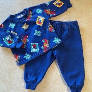 Vintage Mini Dimensions Fire Truck Dalmation 2 pc Outfit 6-9 mos